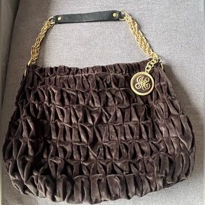 Juicy couture hobo black velour purse vintage